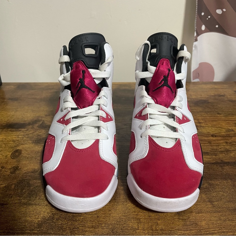 Nike Air Jordan 6 Carmine 2021 Mens size 6.5 OG CT8529–106 VI White Red Black